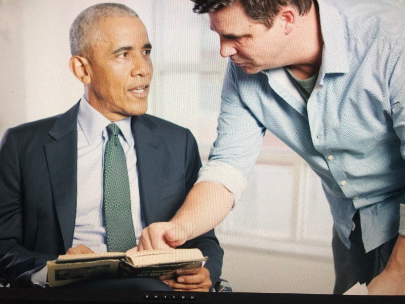 Robert Liano with President Obama for the ESPYS Bill Russell tribute